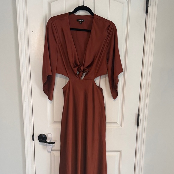 Express Rust Asymmetrical Dress - Picture 1 of 3